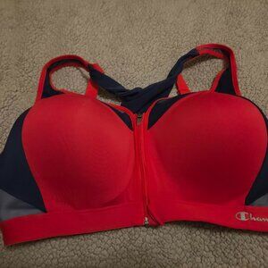 Champion Motion Control Front Zip High Impact Sports Bra 40DD